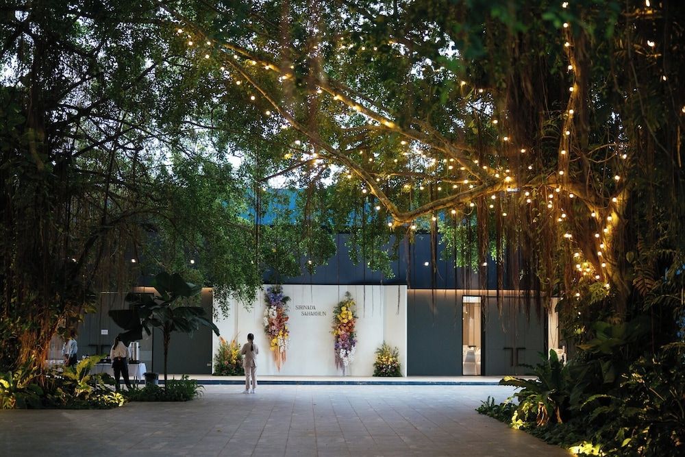 Outdoor wedding area