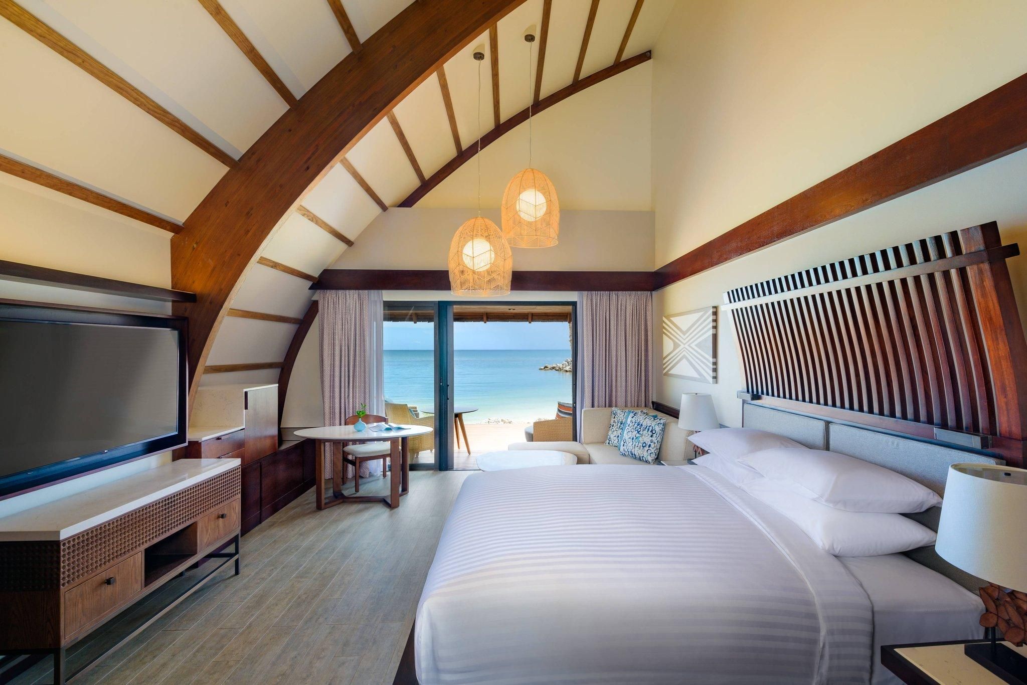 Duplex Ocean Front Bure, Villa, 1 King, Beachfront, Beach front, Terrace