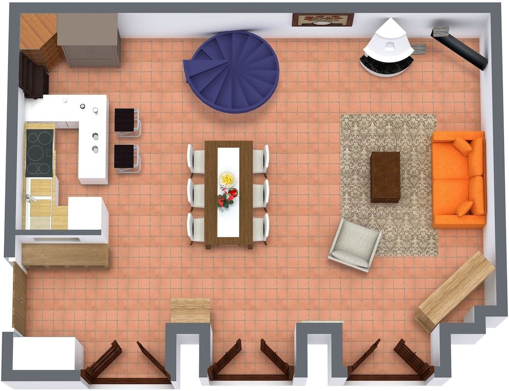 Room layout blue print