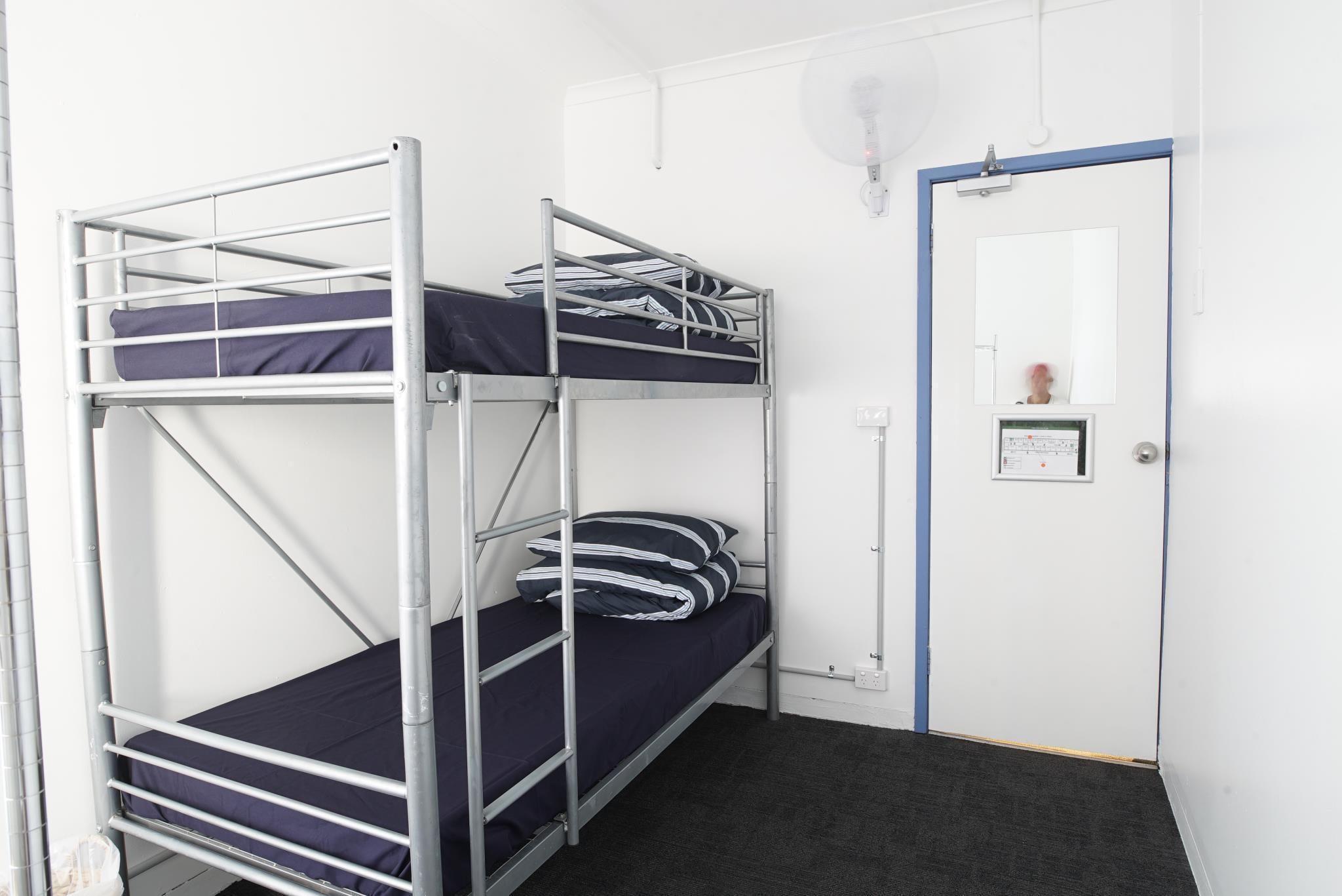 Twin Bed Shared Bathroom