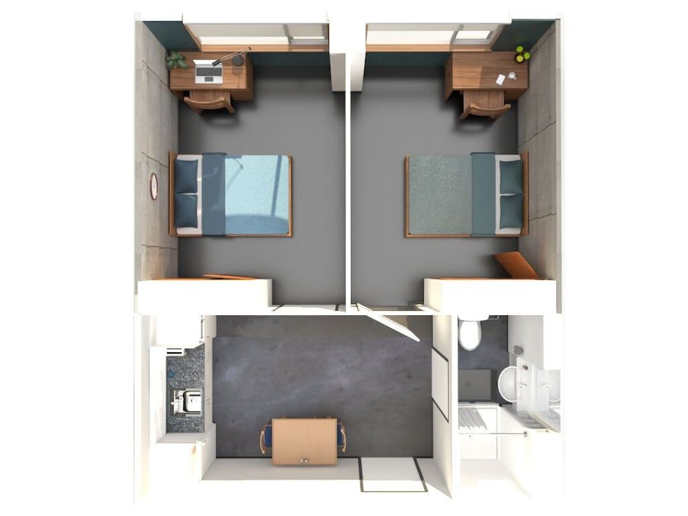 Humber College Lakeshore Campus Residence Suite, 2 Bedrooms, Kitchenette 3