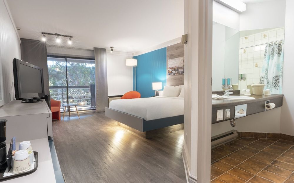 Hôtel Québec Inn Economy room, 1 Double bed - Interior Balcony, restaurant area 3