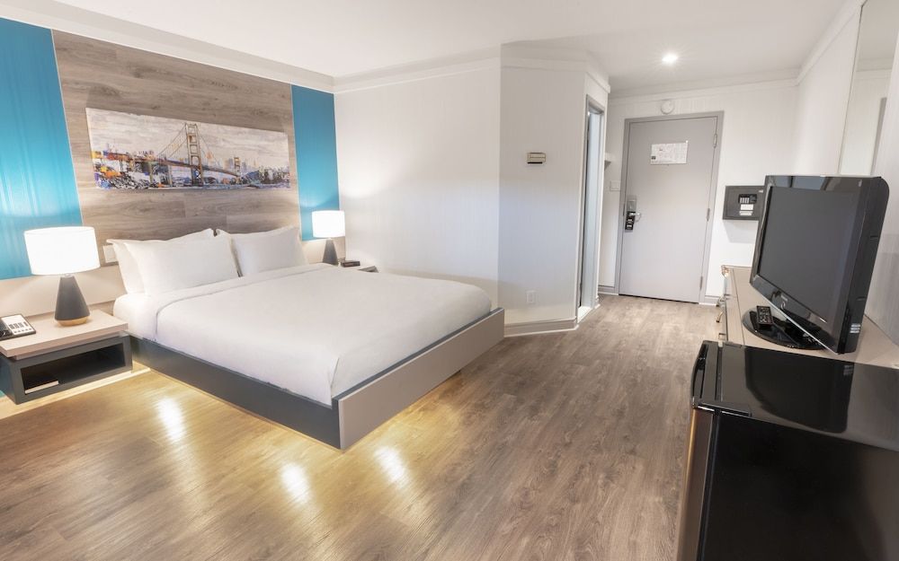 Hôtel Québec Inn Economy room, 1 Double bed - Interior Balcony, restaurant area