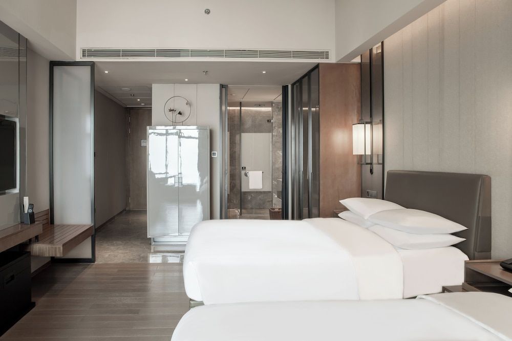 Chongqing Marriott Hotel Room, 2 Double Beds, City View