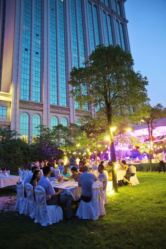 Outdoor banquet area