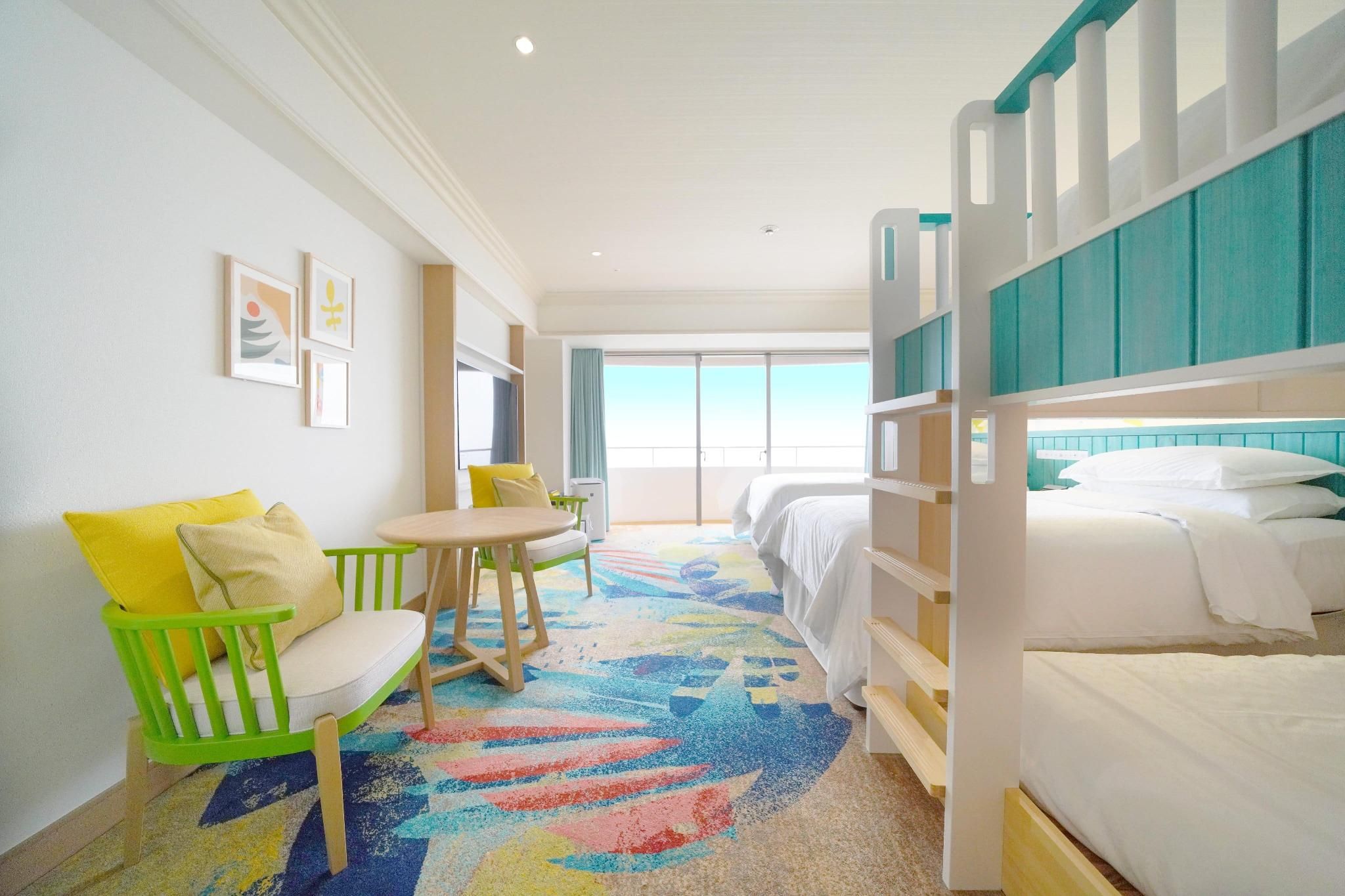 Treasures 4-6 Beds, Guest room, 6 Twin, Alternate: bunk beds, Disney or Bay view, Balcony
