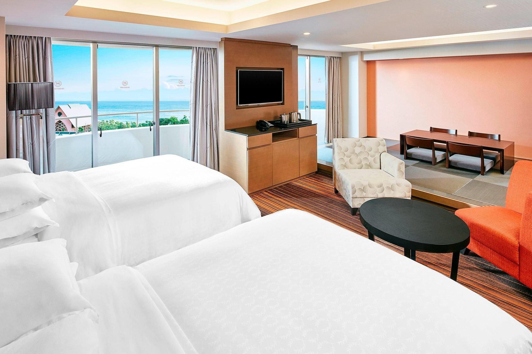 Japanese Suite 6 beds, Club level, Suite, 2 Double or 4 Twin futon, Balcony