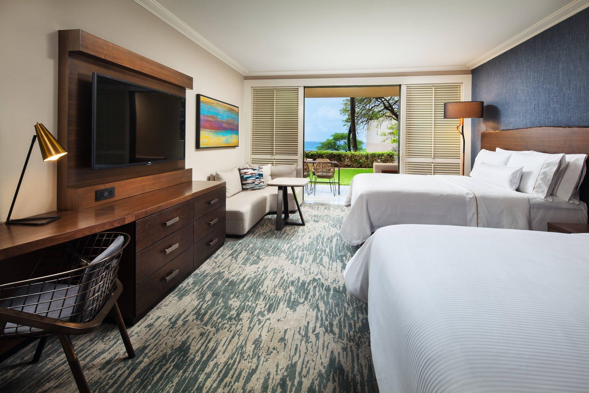 Guest room, 2 Queen, Partial ocean view