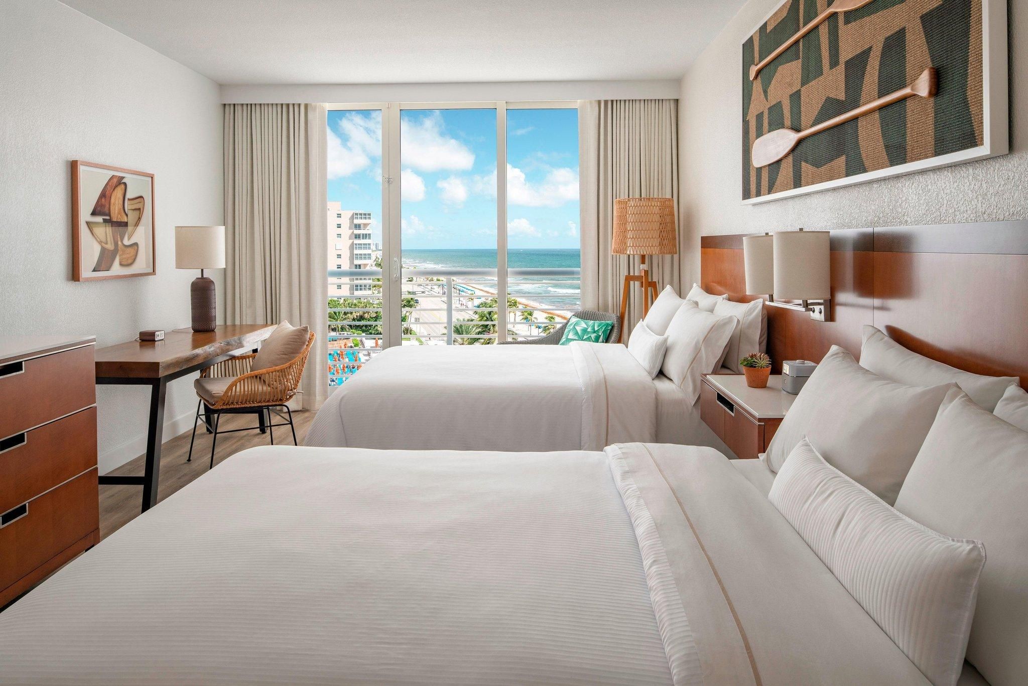 deluxe, guest room, 2 double, partial ocean view