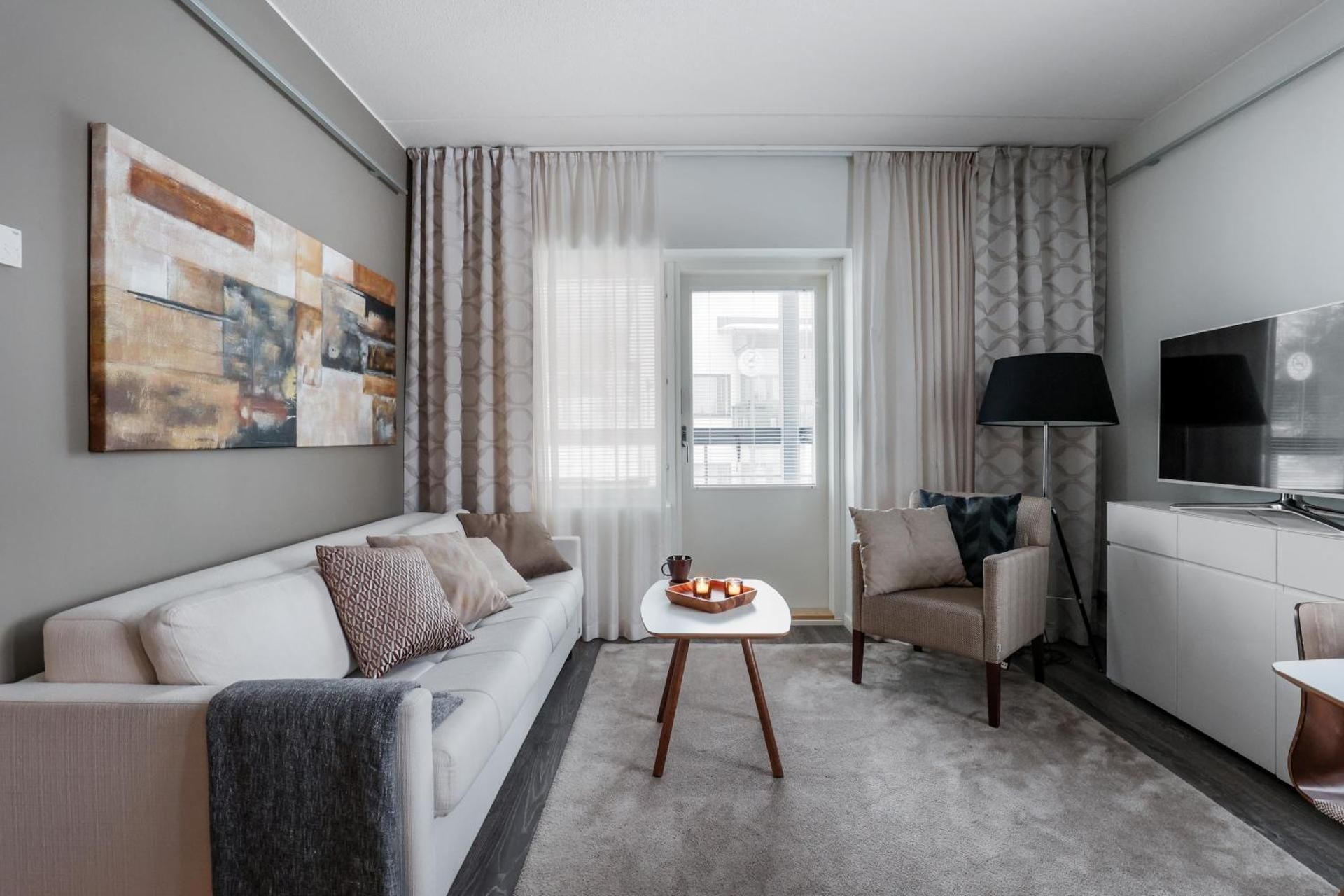 Aateli Lakeside Chalets - former Vuokatti Suites 49 m2 apartment with sauna and balcony