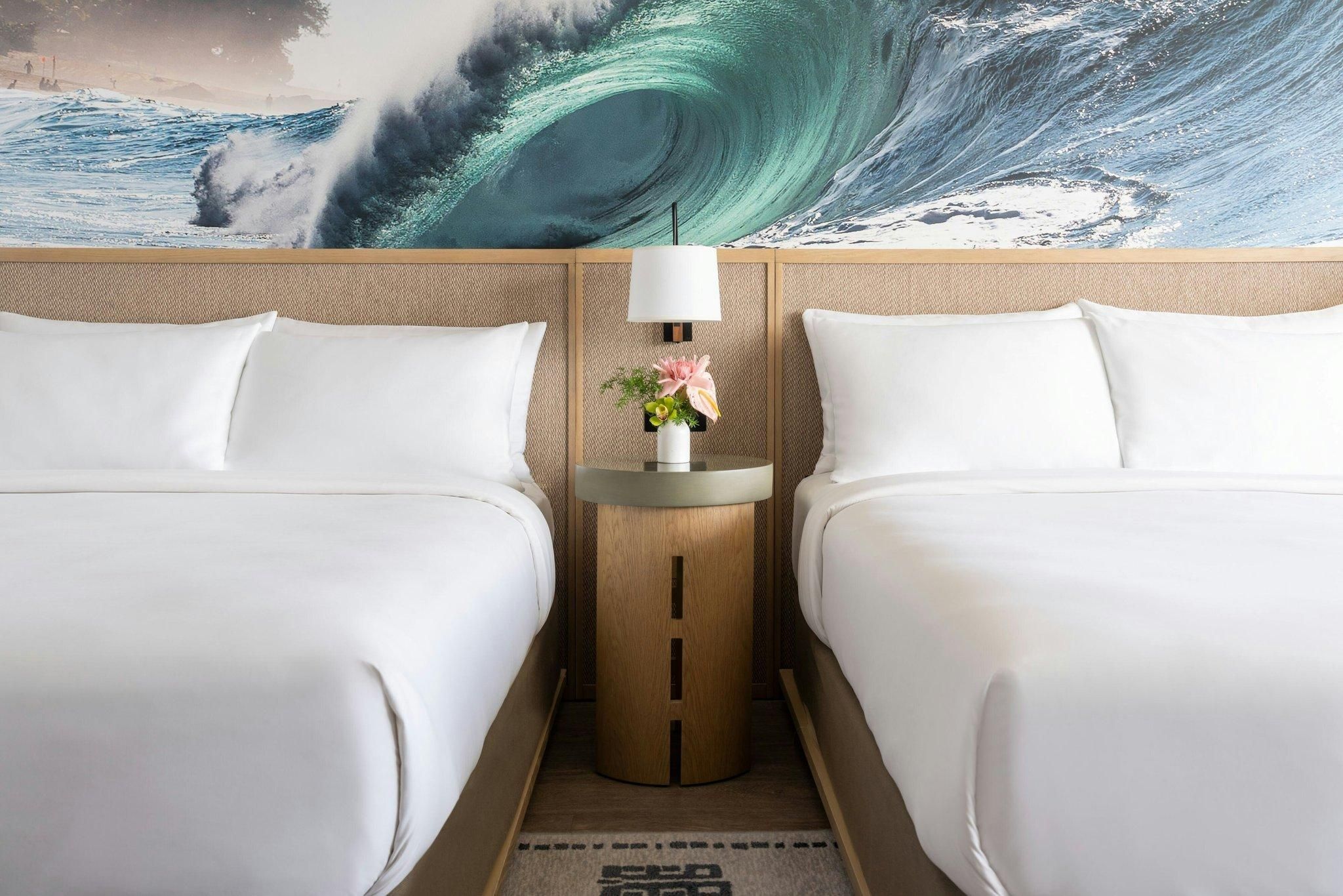 Resort, Guest room, 2 Queen, Partial ocean view, Low floor