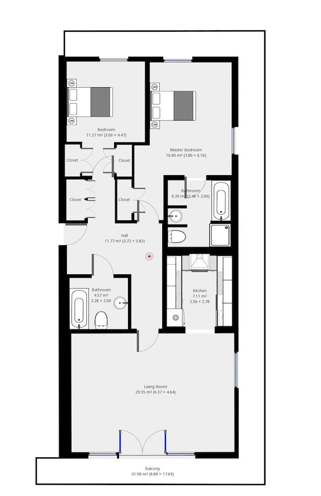 Canary Wharf - Corporate River View Apartments Panoramic Apartment, 2 Bedrooms, River View 11