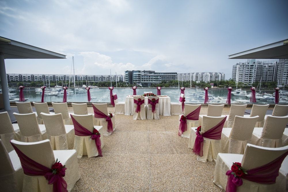 Outdoor wedding area