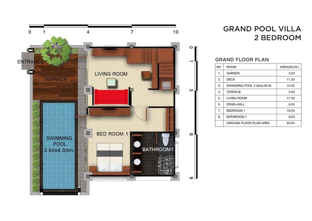 Room layout blue print