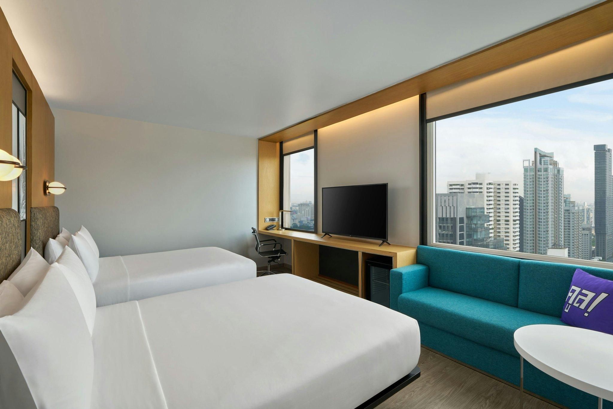 Breezy Room, Guest room, 2 Queen, City view, High floor