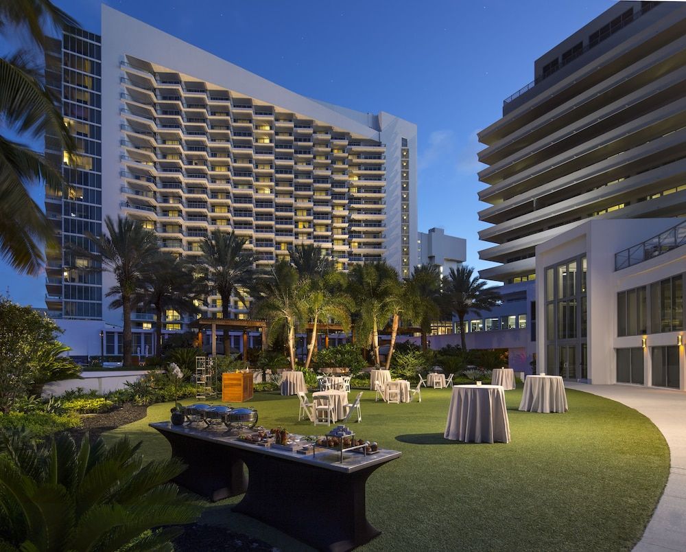 Outdoor banquet area