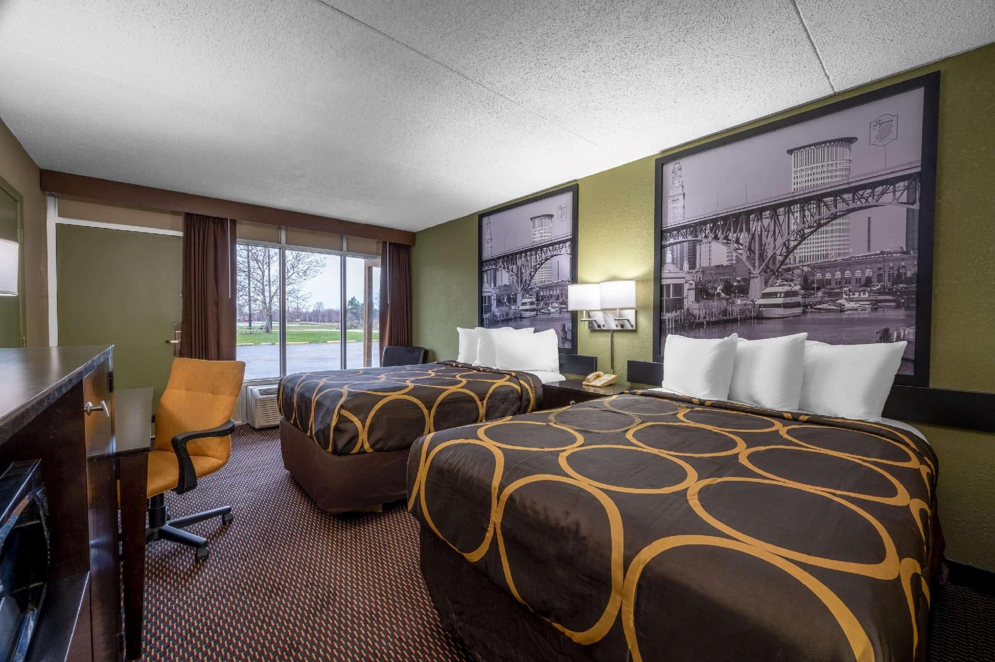 2 Double Beds, Mobility Accessible Room, Roll-In Shower, Non-Smoking