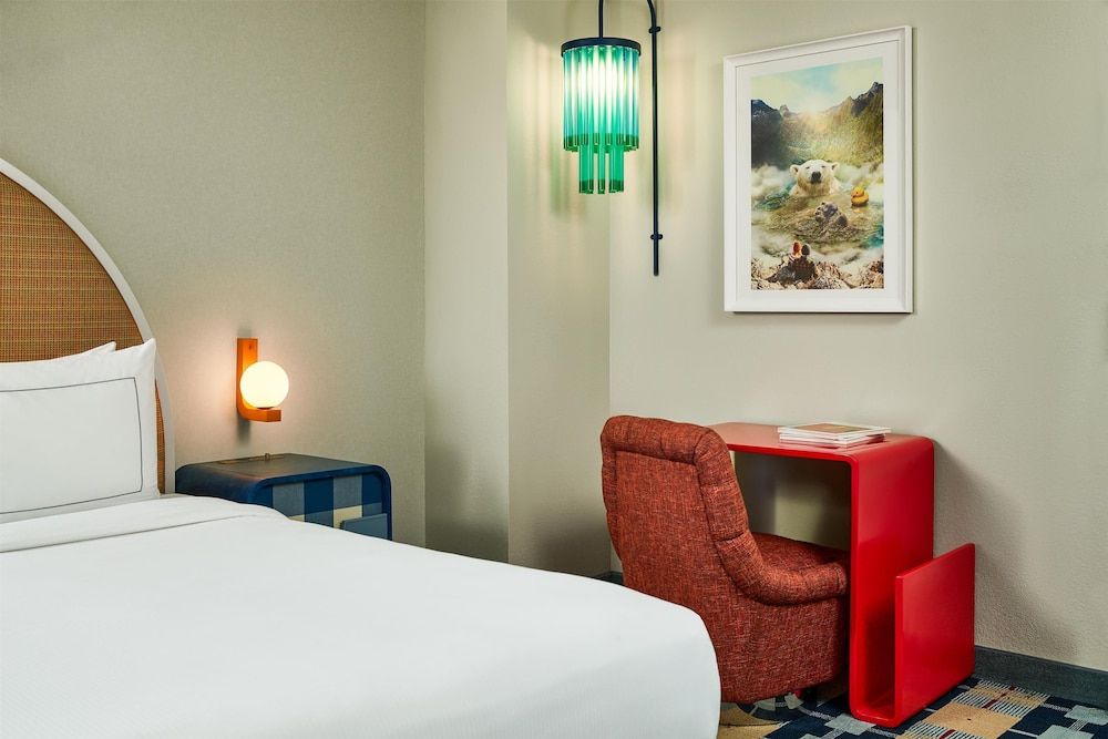 the Curtis Denver - a DoubleTree by Hilton Hotel Room, 1 King Bed, Refrigerator 9