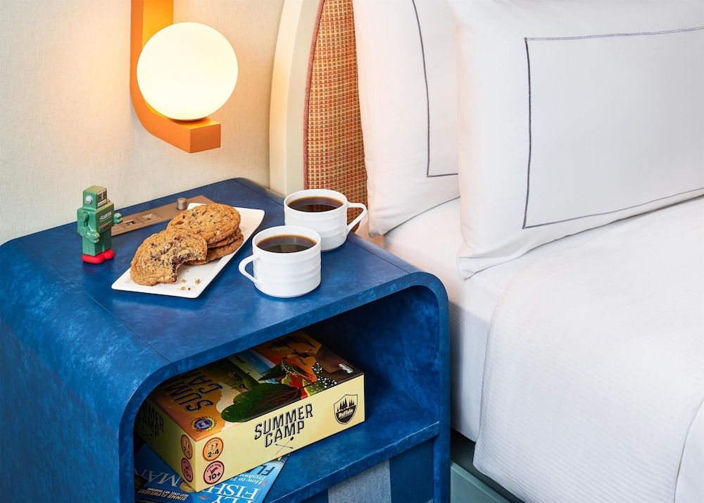 the Curtis Denver - a DoubleTree by Hilton Hotel Room, 1 King Bed, Refrigerator 10