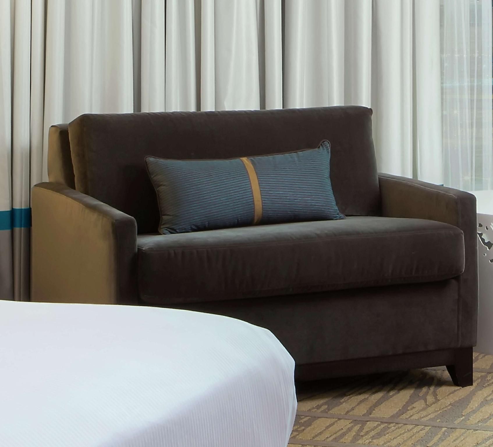 1 KING WITH 1 PERSON PULLOUT SOFA BED