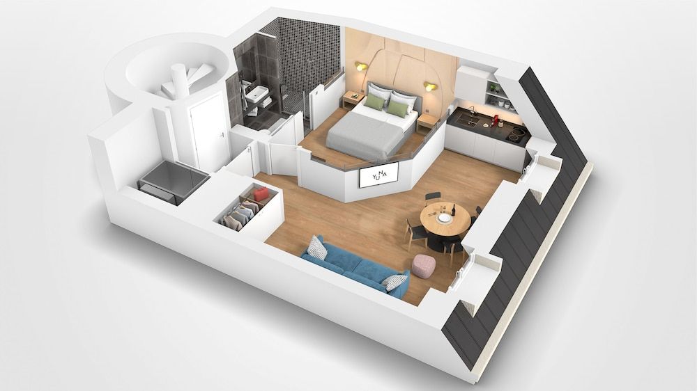 Yuna Les Halles - Serviced Apartments 1 Bedroom apartment city view - 34m2