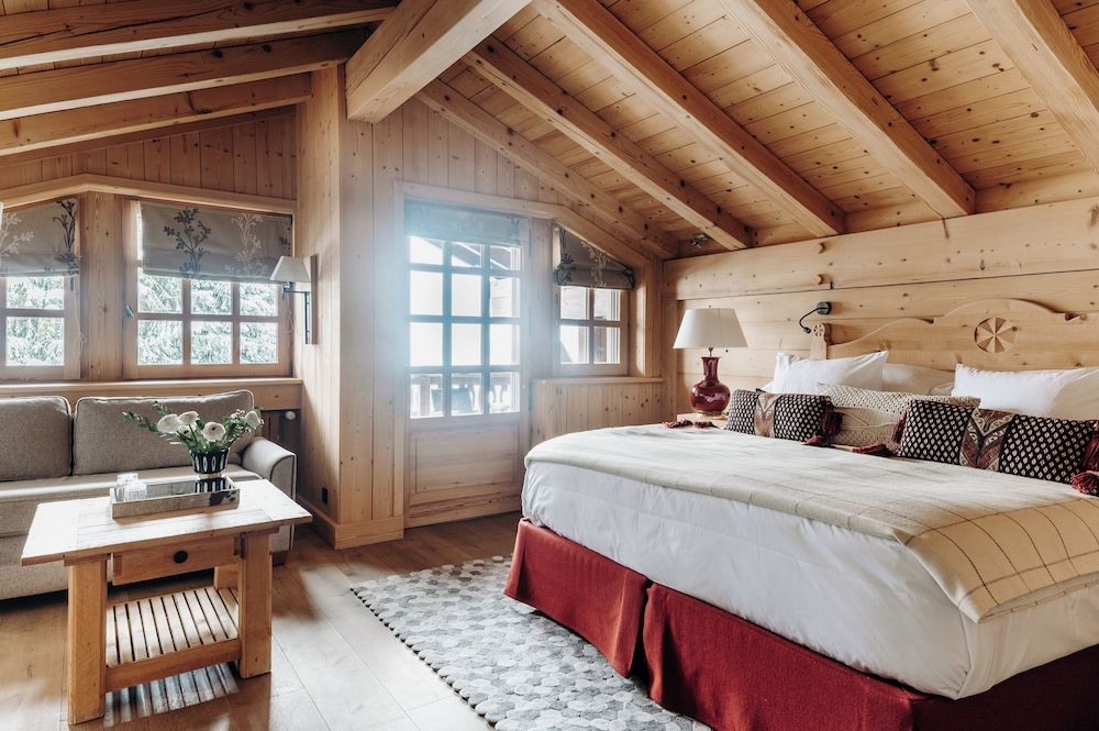 Les Chalets du Mont d’Arbois & Spa Chambre Familiale Gentiane avec Lit King-Size 3