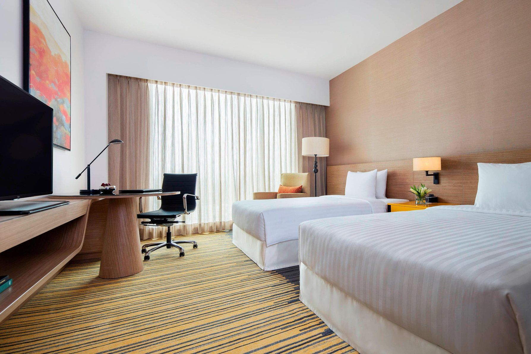 Courtyard by Marriott Bengaluru Outer Ring Road Guest room, 2 Twin, City view