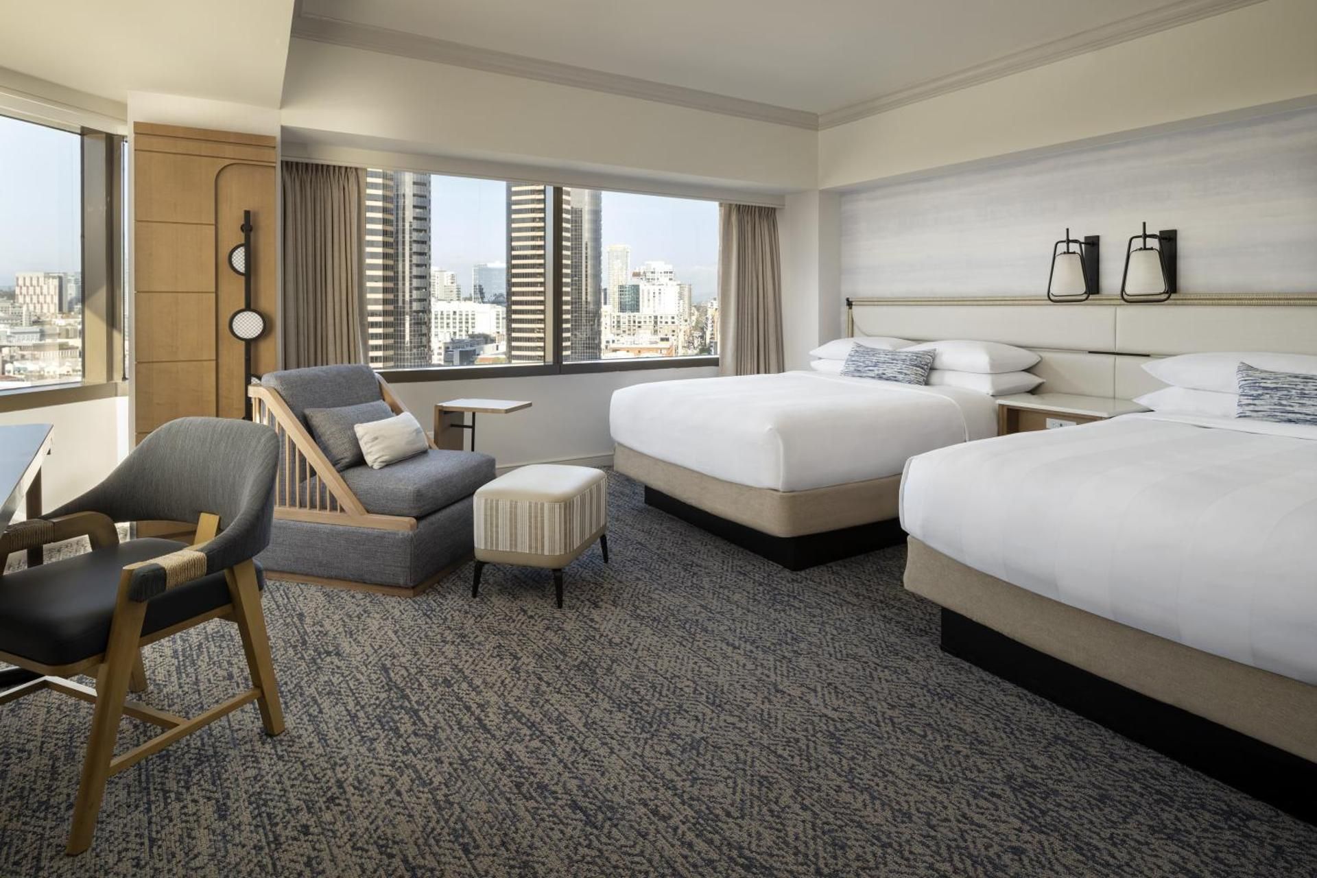 Double Room with Two Double Beds and City View - Hearing Accessible