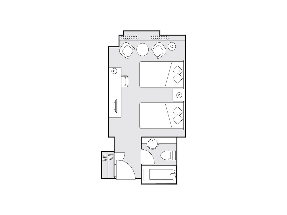 Nagoya Kanko Hotel 24 sqm Deluxe Twin Room, Non Smoking 4