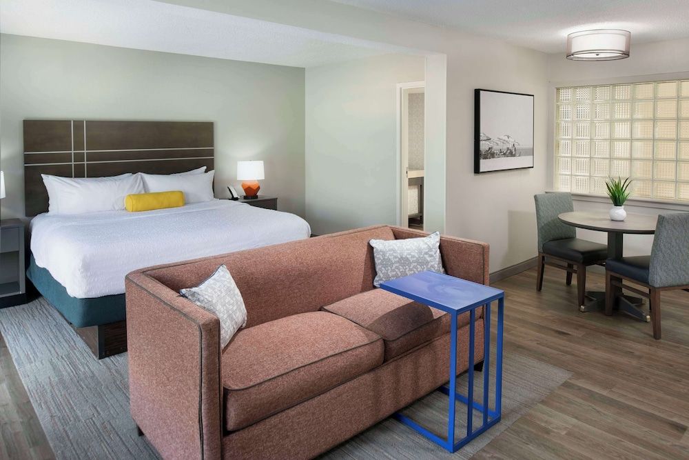 Room, 1 King Bed with Sofa bed, Refrigerator & Microwave