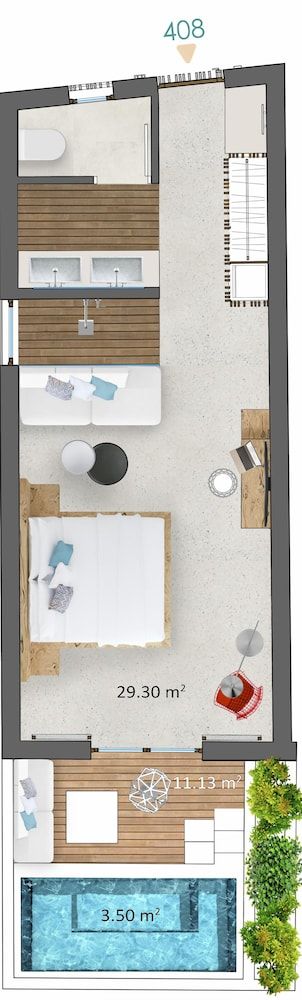 Mykonos Dove Beachfront Hotel Relax Suite with Hot Tub 5