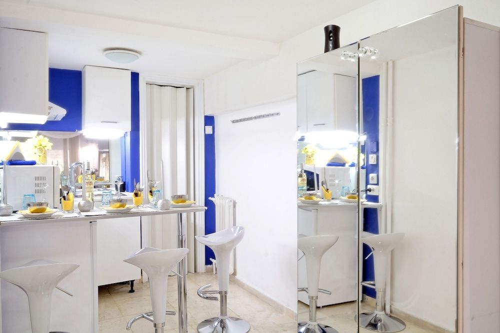 Santorini Style in Athens, Greece Design Studio Suite, 1 Double Bed, City View 10