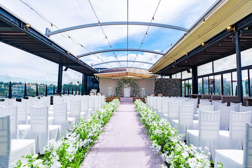 Outdoor wedding area