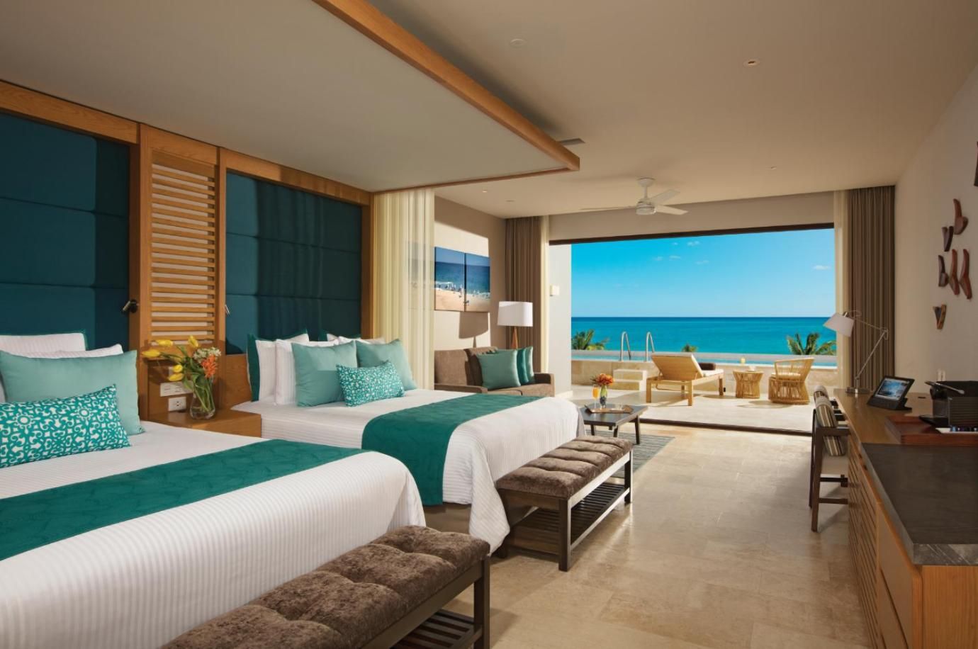 Preferred Club Junior Suite Swim Ocean View- 2 Queen Beds - Adults Only