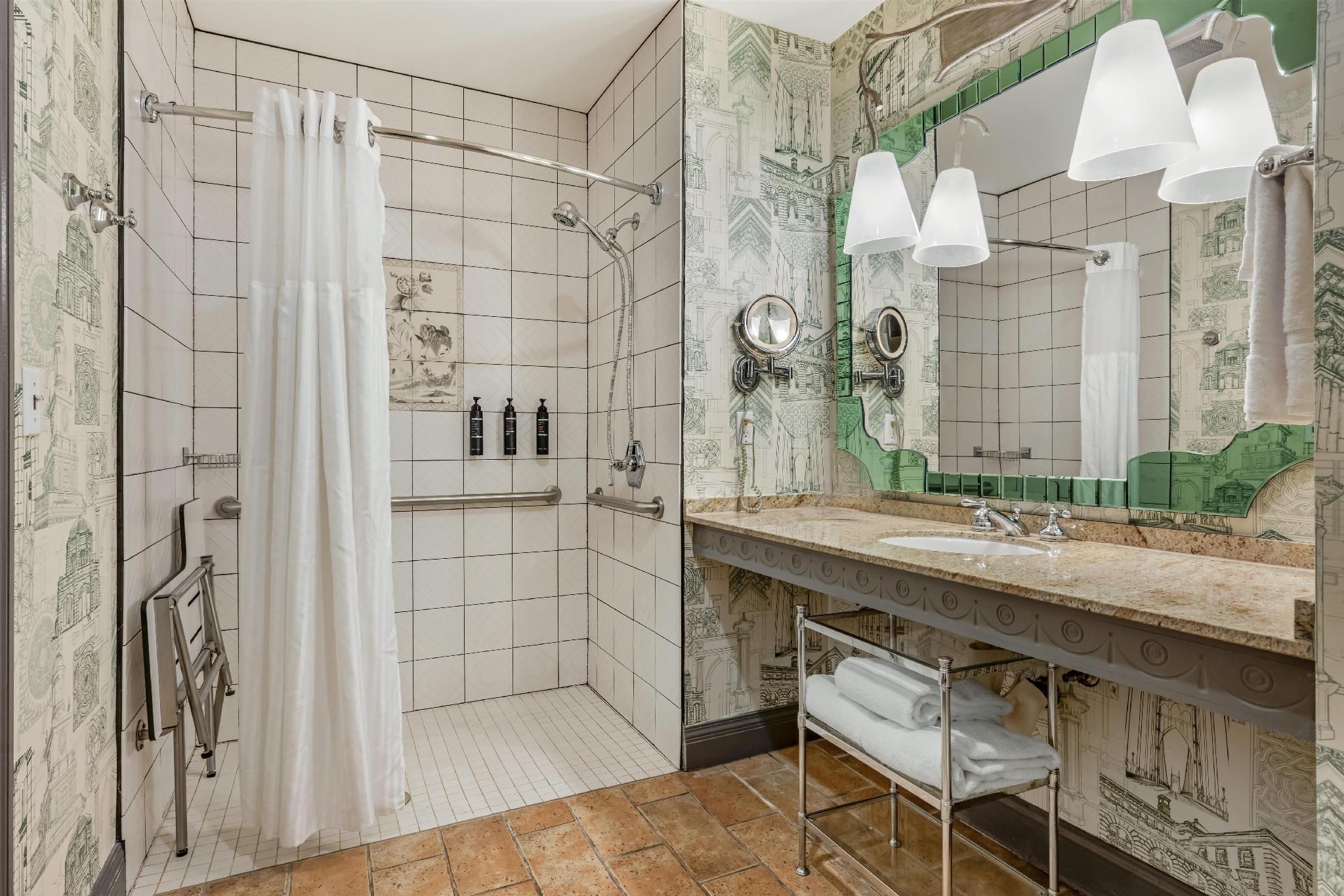 Mobility Accessible One Bedroom Suite King Roll-In Shower