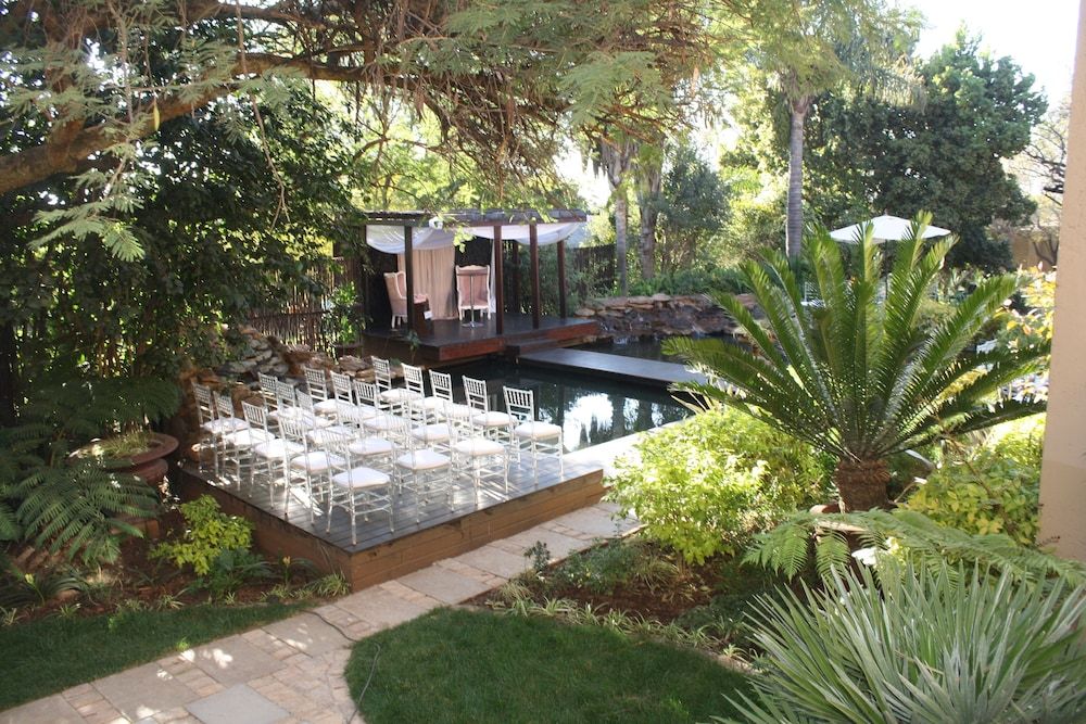 Outdoor wedding area