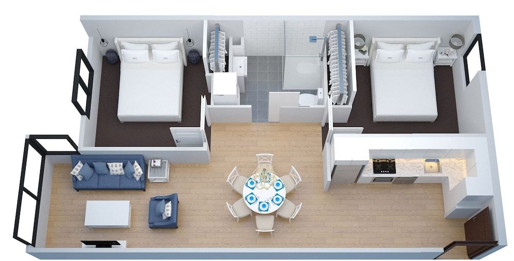 The Hamptons Apartments - Port Melbourne 2 Bedroom Standard 3