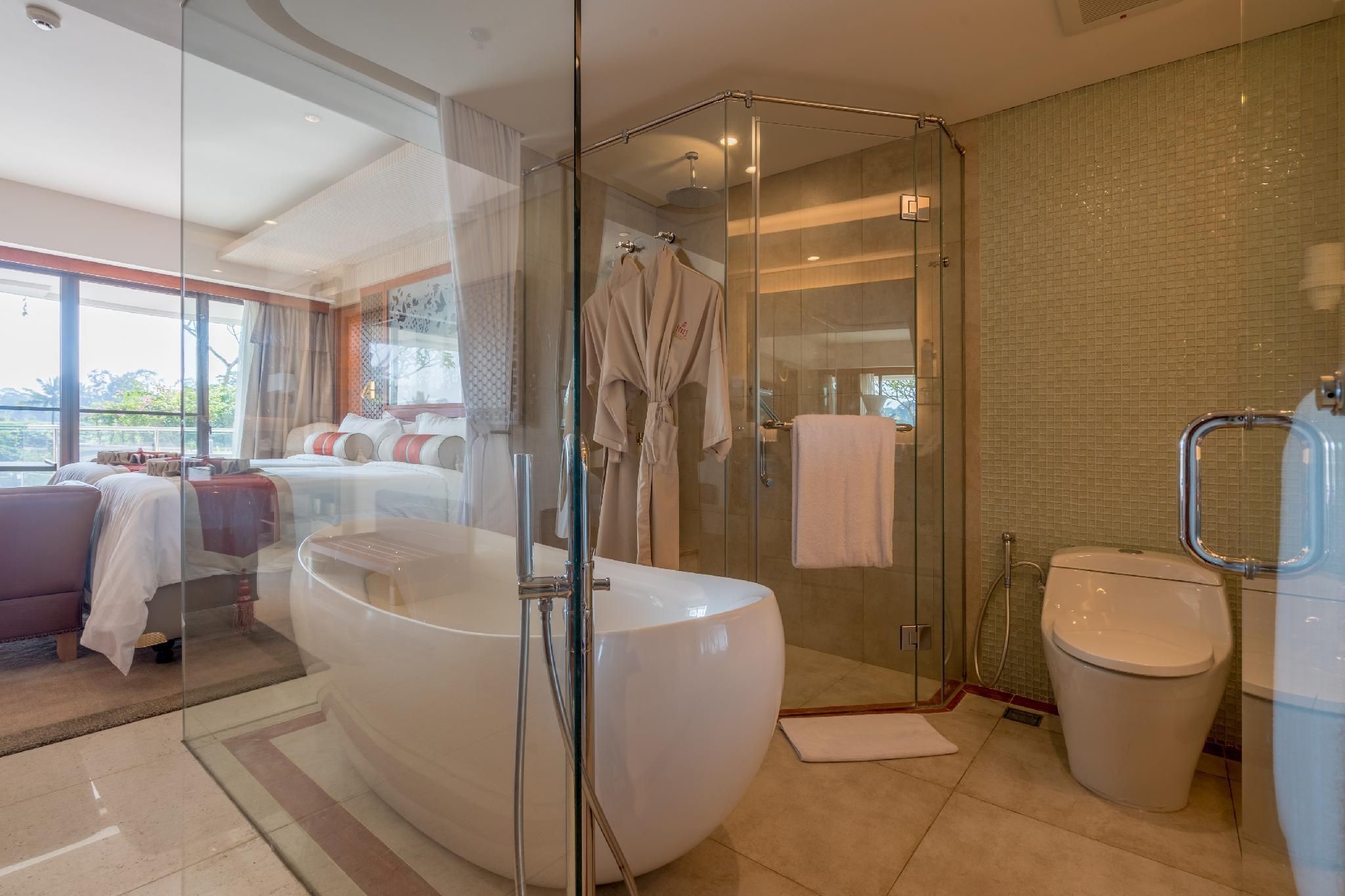 Deluxe Premium Rice Field View Twin Room with Outdoor Soaking Tub