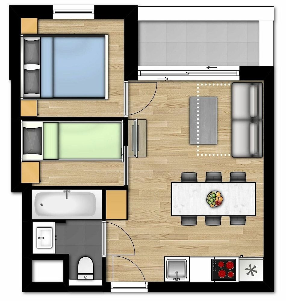 Room layout blue print