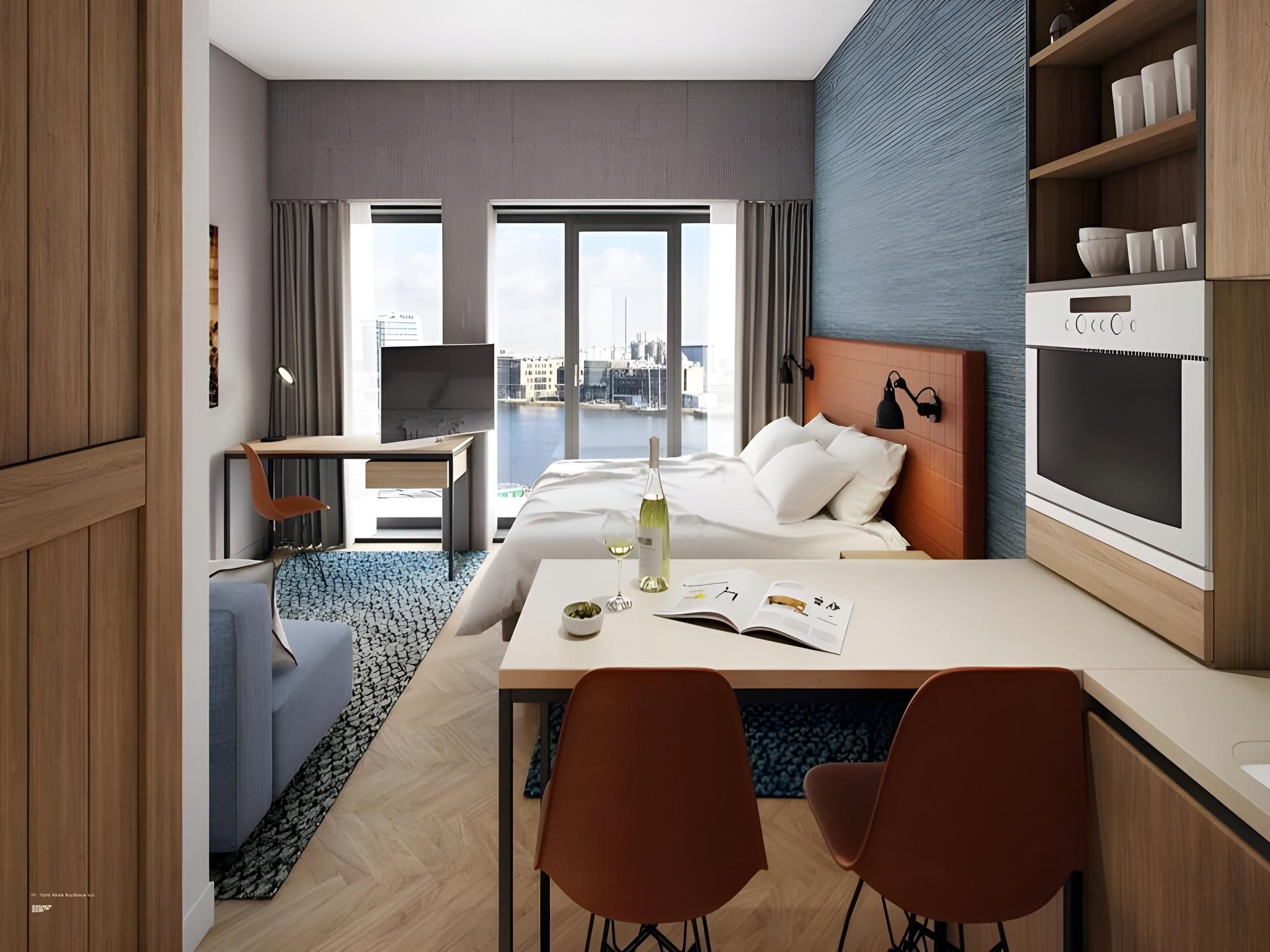 Studio, 1 Queen, City view, High floor