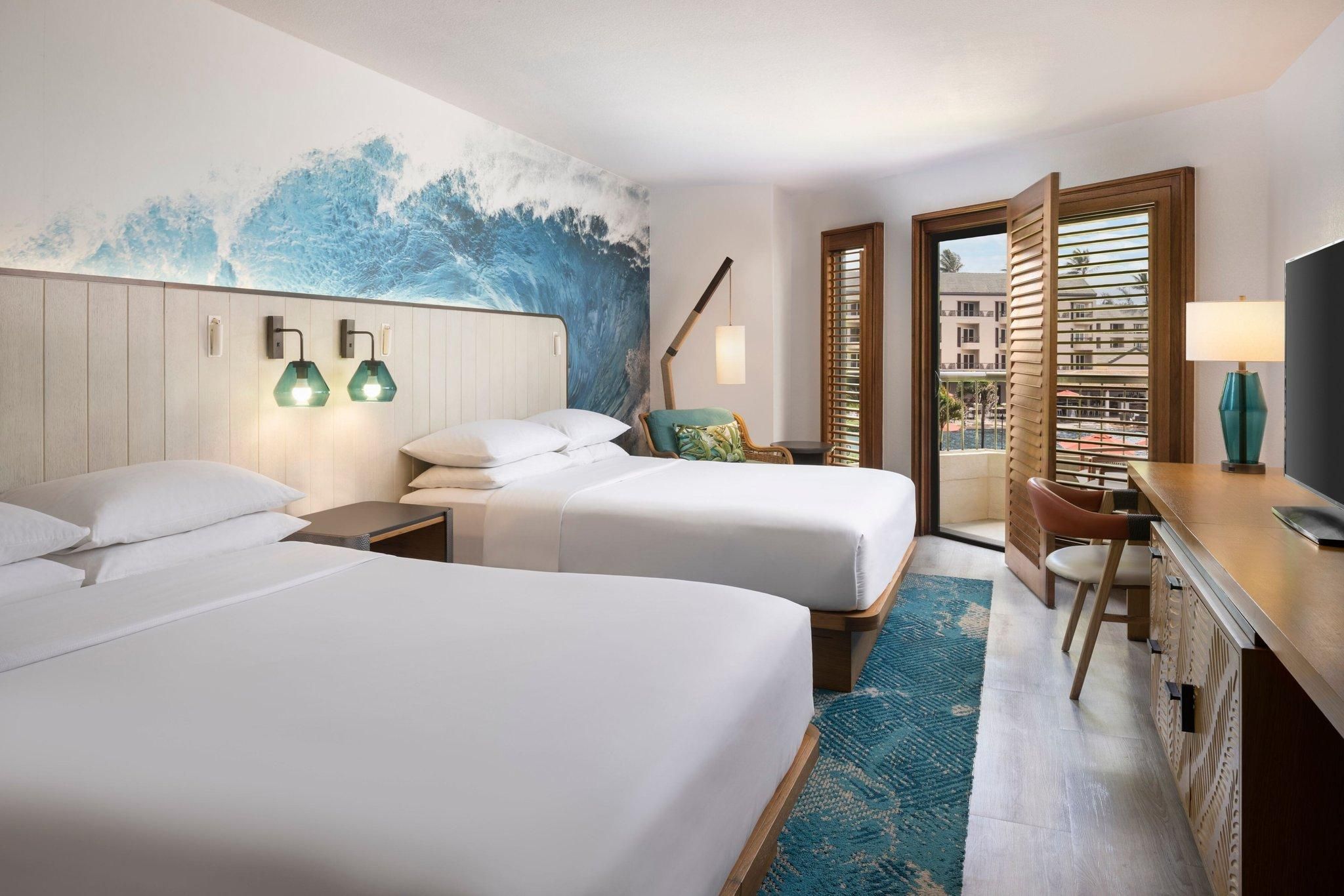 Partial Ocean Two Queen, Guest Room, 2 Queen