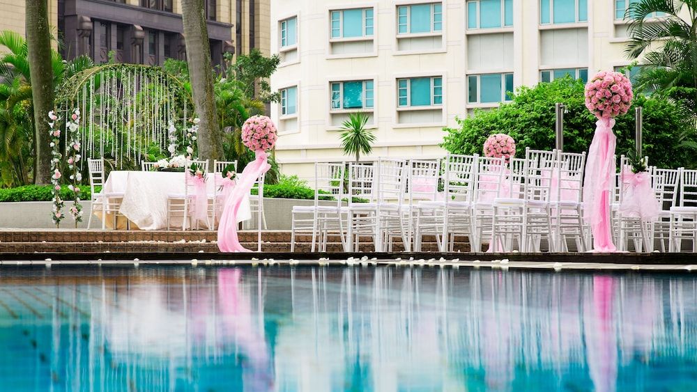 Outdoor wedding area