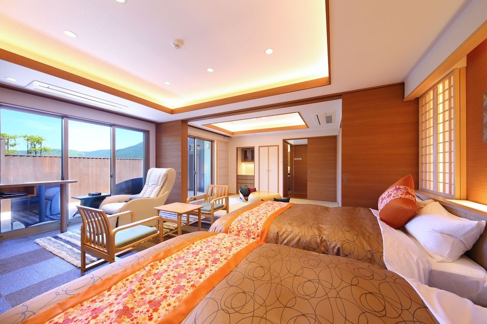 Standard Room w/Terrace & OpenAir Bath & Tatami Area - C - Hanayoshi Area (Allergy/Vegan option N/A)