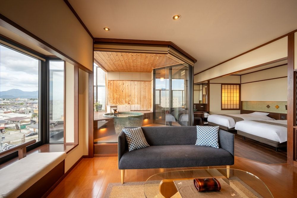 Tokinohana Hot Spring Western Suite with Open-Air Bath [Twin Room + Living Room + Open-Air Bath]