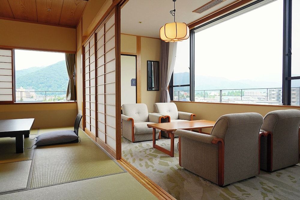 Main Building Standard Japanese Style Room with Beds [8 Tatami mats + 6 Tatami mats + Wide Veranda]