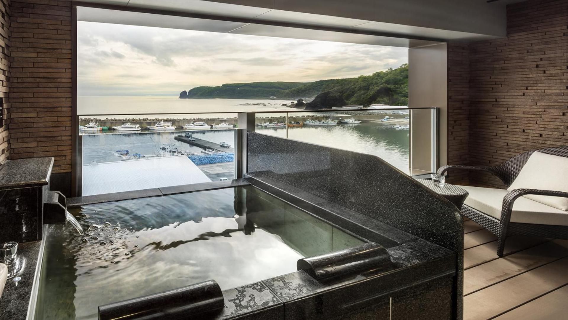 Okhotsk Club Deluxe Twin Room with Open Air Onsen Bath