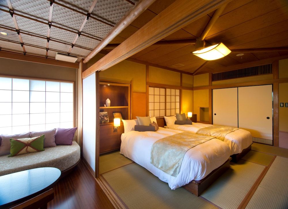 Japanese Western Style Twin Room, Open-air Bath(When selecting Half Board: Dinner : Full Japanese)