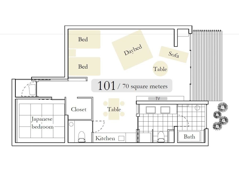 Aoi Hotel Kyoto River view room with Tatami area 101 7