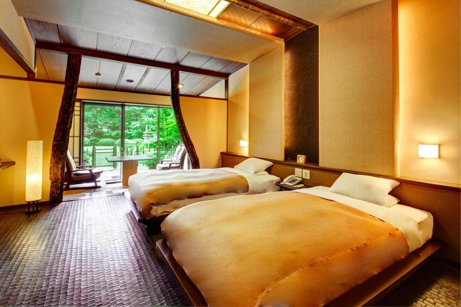Twin Room with Garden View and Open-Air Bath