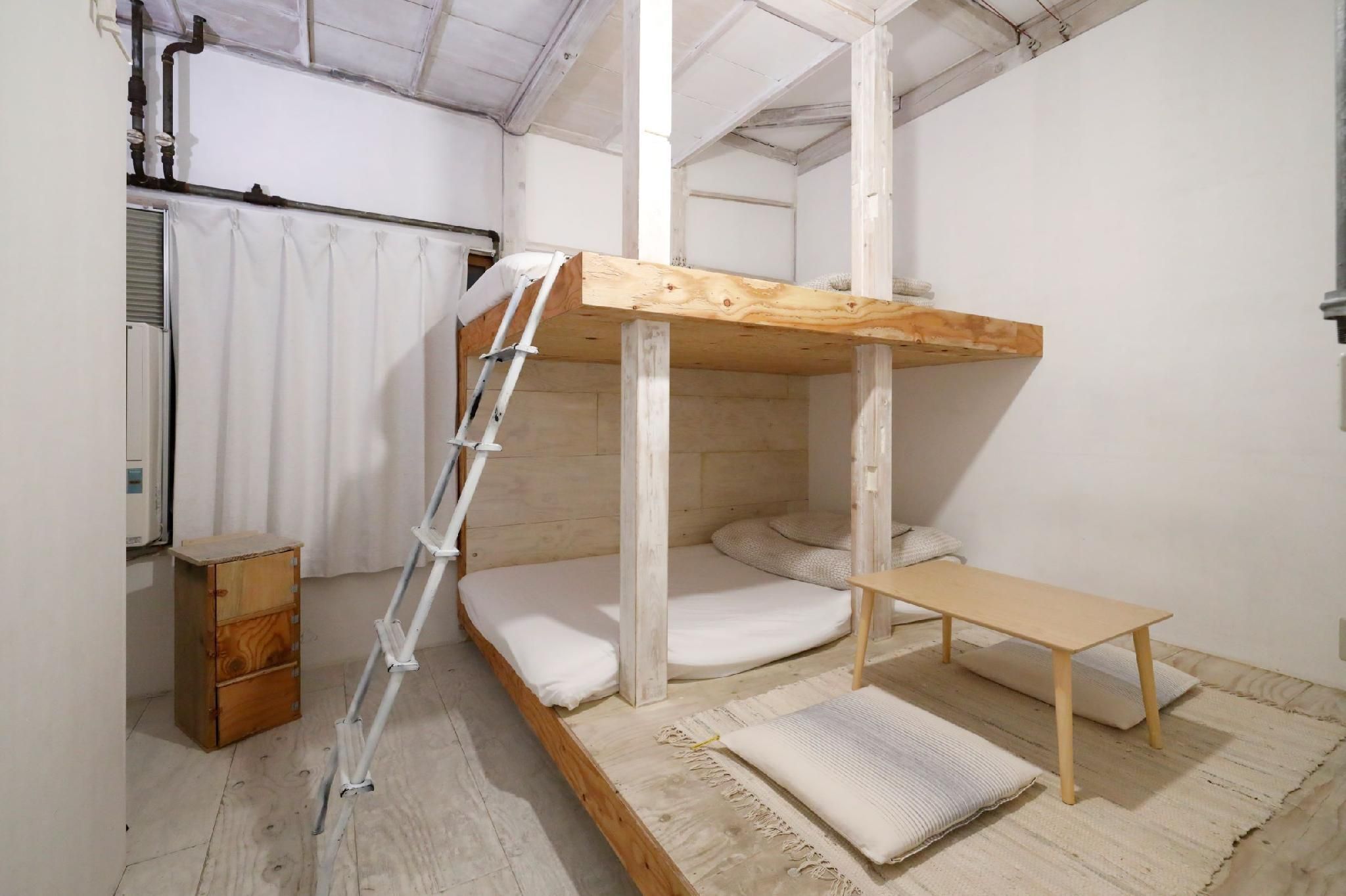 White Room with Shared Bathroom